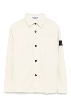 camicia in cotone bianco STONE ISLAND KIDS | 811610203V0097